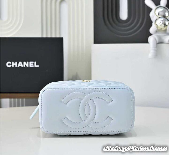 Fashion Discount Chanel Classic Vanity Bag Lambskin AP6286 Light Blue