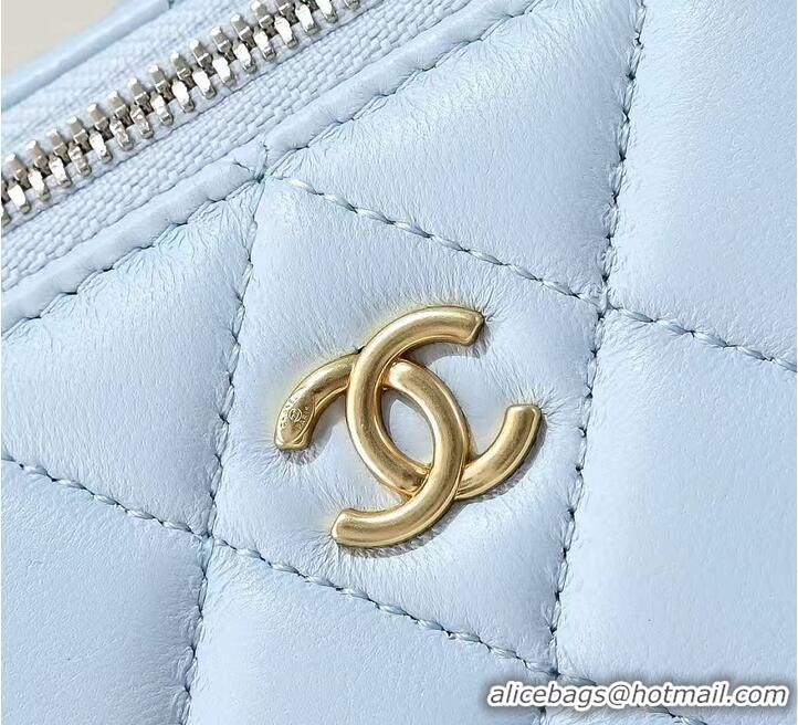 Fashion Discount Chanel Classic Vanity Bag Lambskin AP6286 Light Blue