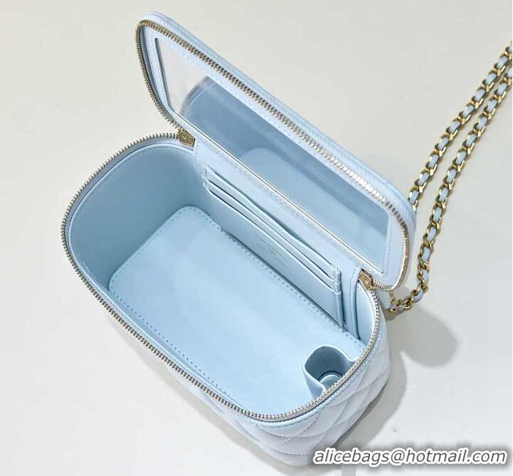 Fashion Discount Chanel Classic Vanity Bag Lambskin AP6286 Light Blue