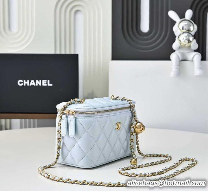 Fashion Discount Chanel Classic Vanity Bag Lambskin AP6286 Light Blue