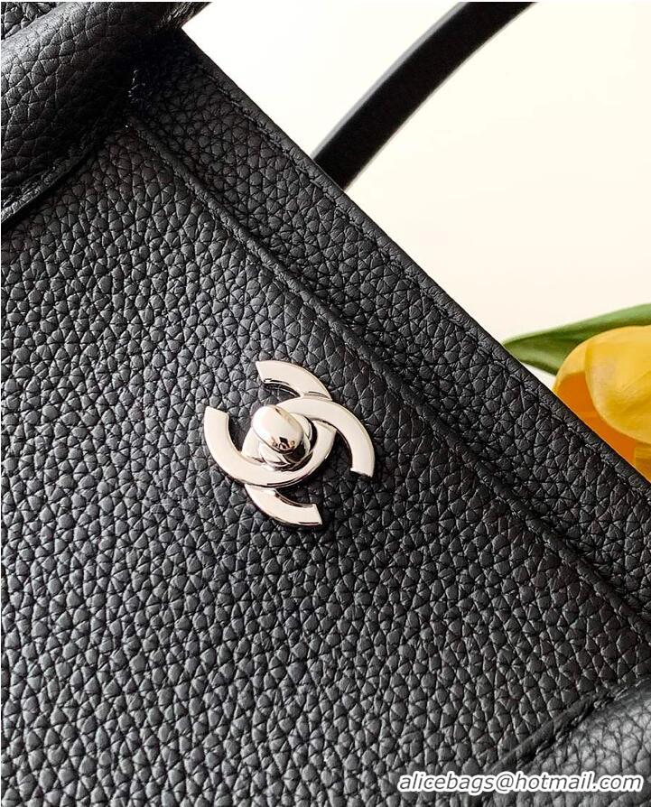 Buy Fashionable Chanel Cerf Tote Bag Grained Calfskin AP6288 Black