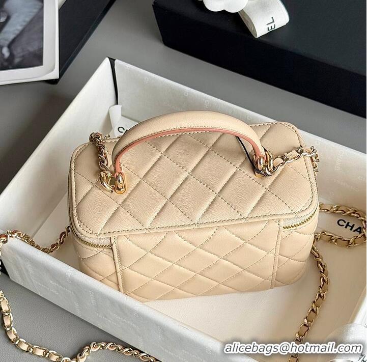 Good Taste Chanel Small Vanity Case With Top Handle AP6289 Light Beige