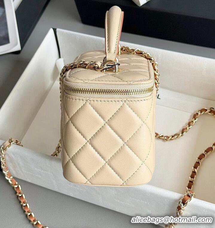 Good Taste Chanel Small Vanity Case With Top Handle AP6289 Light Beige