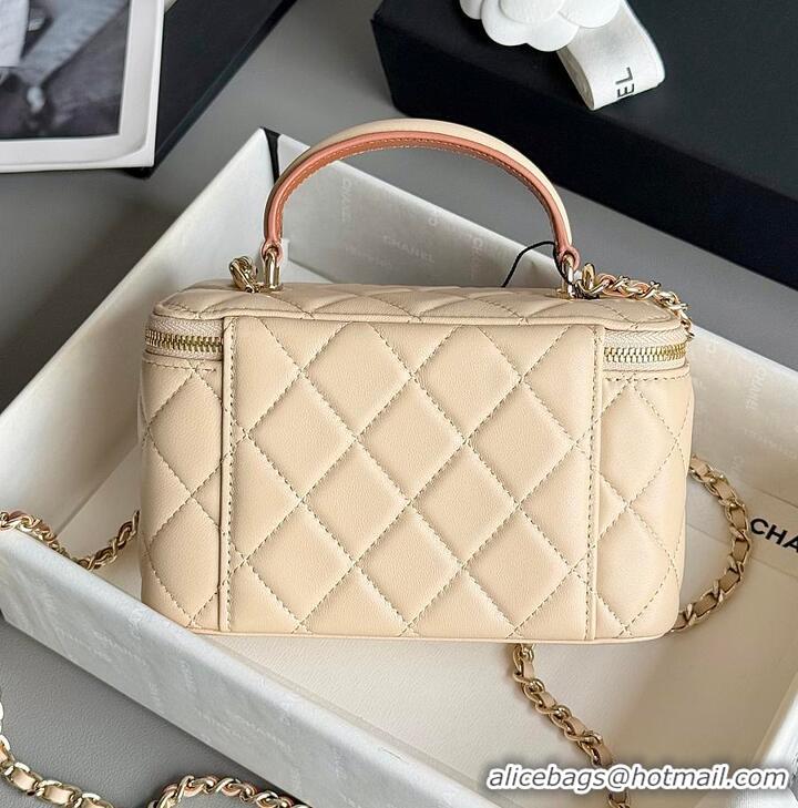 Good Taste Chanel Small Vanity Case With Top Handle AP6289 Light Beige