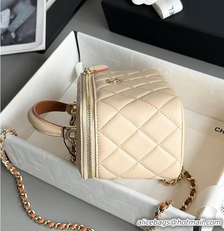 Good Taste Chanel Small Vanity Case With Top Handle AP6289 Light Beige