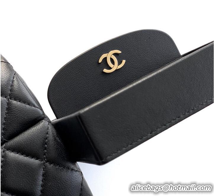 New Fashion Chanel Mini Coco Handle With Top Handle Quilted Lambskin & Gold-Tone Metal AP6279 Black