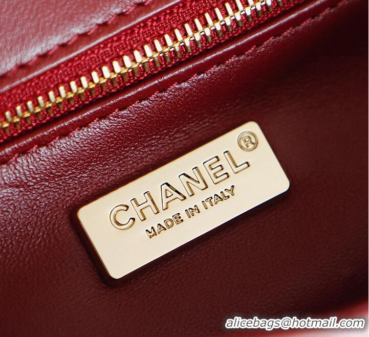 Super Quality Chanel Foldable flap bag Sequins & Gold-Plated Metal AP6287 Pink/Red