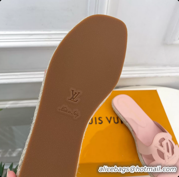 Pretty Style Louis Vuitton LV Isola Flat Mule Slides Sandals Light Pink Lambskin Leather 6062201