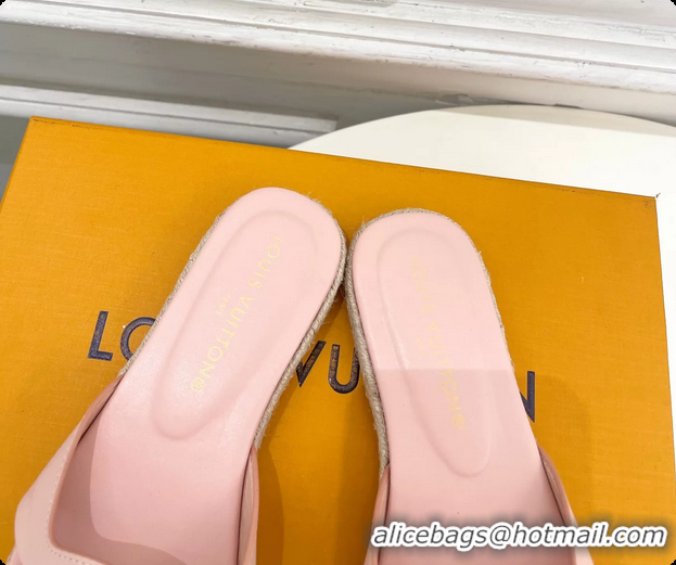 Pretty Style Louis Vuitton LV Isola Flat Mule Slides Sandals Light Pink Lambskin Leather 6062201
