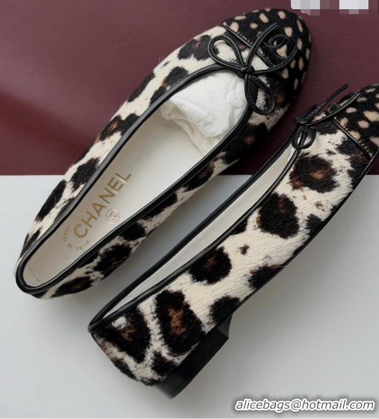 Grade Promotional Chanel Pony Hair Cap Toe CC Ballerina Flats CH2365 Black 2026