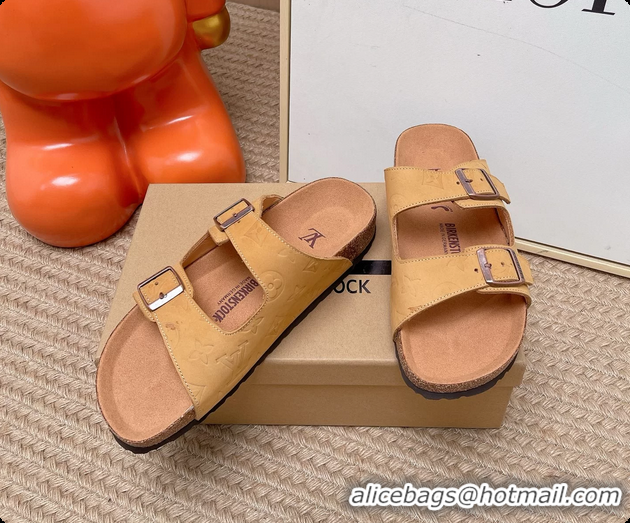 Grade Louis Vuitton LV Venice Flat Mules Sandals Brown Monogram Leather 6062206