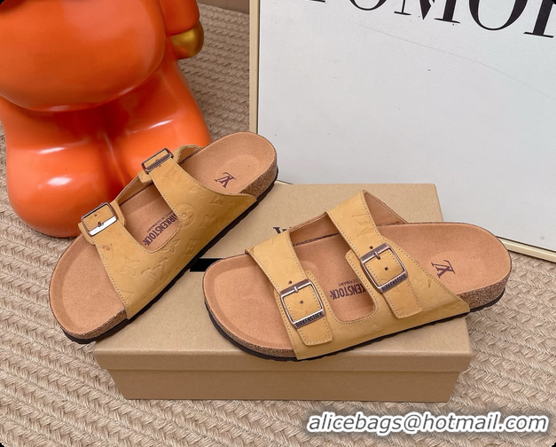 Grade Louis Vuitton LV Venice Flat Mules Sandals Brown Monogram Leather 6062206