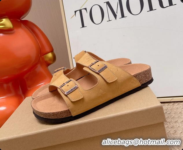 Grade Louis Vuitton LV Venice Flat Mules Sandals Brown Monogram Leather 6062206