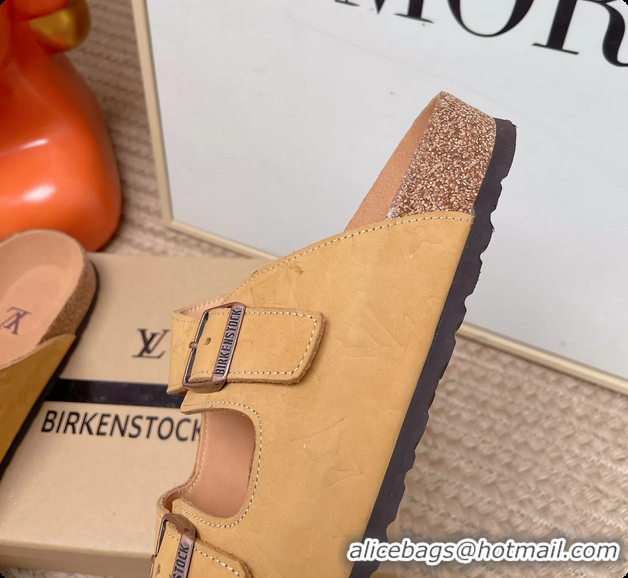 Grade Louis Vuitton LV Venice Flat Mules Sandals Brown Monogram Leather 6062206