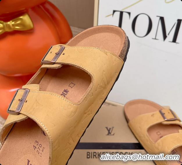 Grade Louis Vuitton LV Venice Flat Mules Sandals Brown Monogram Leather 6062206