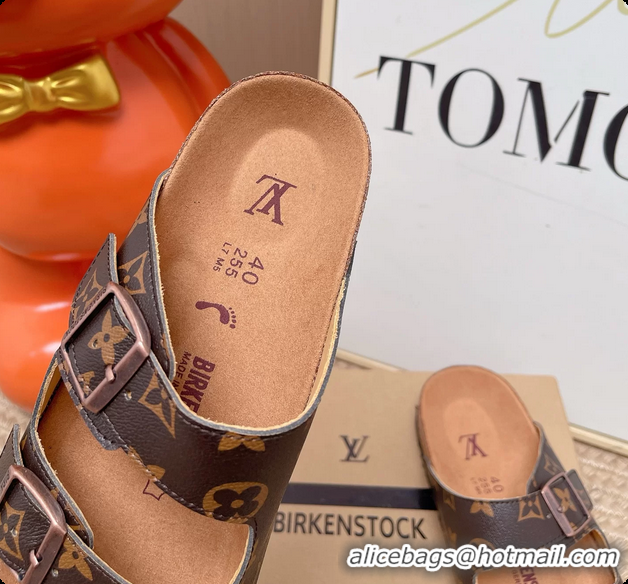 Good Quality Louis Vuitton LV Venice Flat Mules Sandals Brown Monogram Canvas 6062206