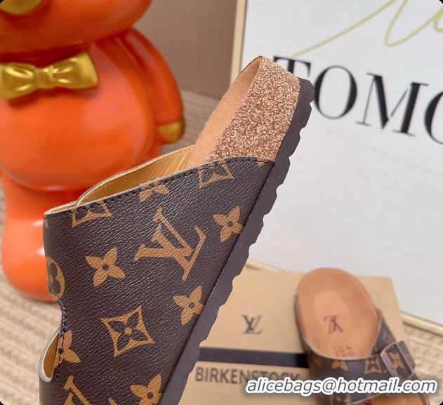 Good Quality Louis Vuitton LV Venice Flat Mules Sandals Brown Monogram Canvas 6062206