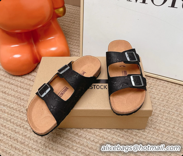 Best Product Louis Vuitton LV Venice Flat Mules Sandals Black Monogram Leather 6062206