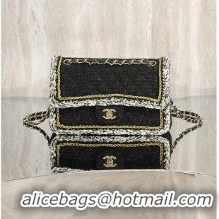 Best Price Chanel Classic Cotton Tweed & Gold-Tone Metal AS5188 Black 2026