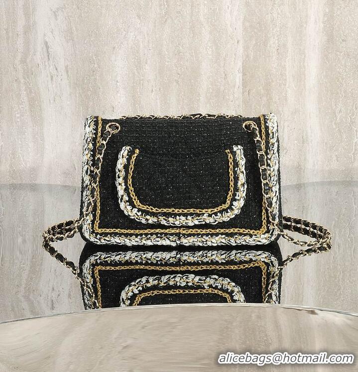Best Price Chanel Classic Cotton Tweed & Gold-Tone Metal AS5188 Black 2026