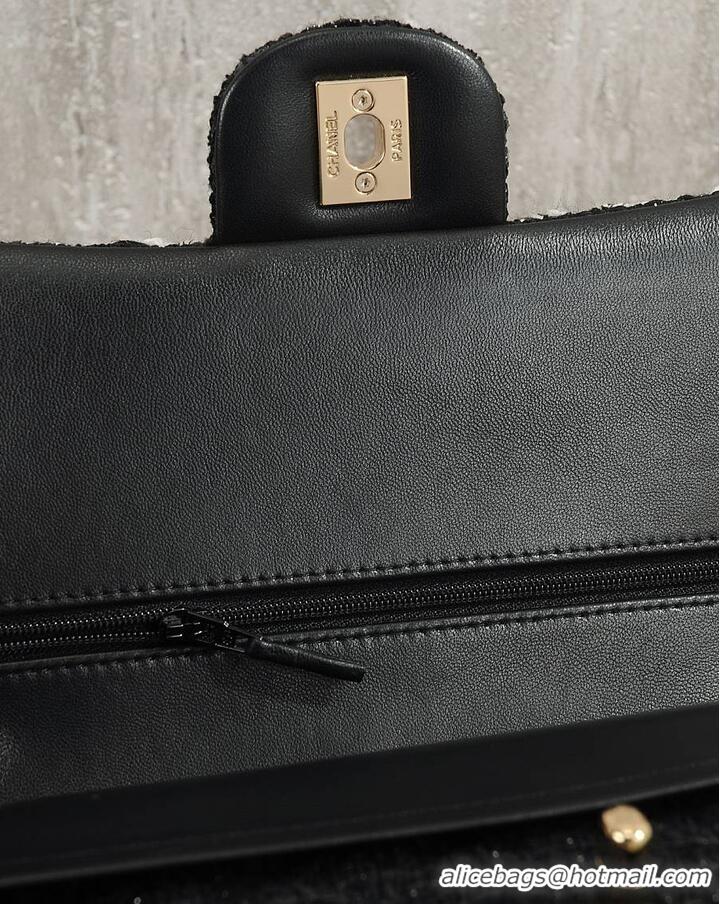 Best Price Chanel Classic Cotton Tweed & Gold-Tone Metal AS5188 Black 2026