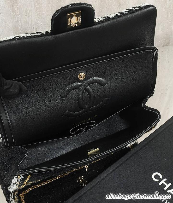 Best Price Chanel Classic Cotton Tweed & Gold-Tone Metal AS5188 Black 2026