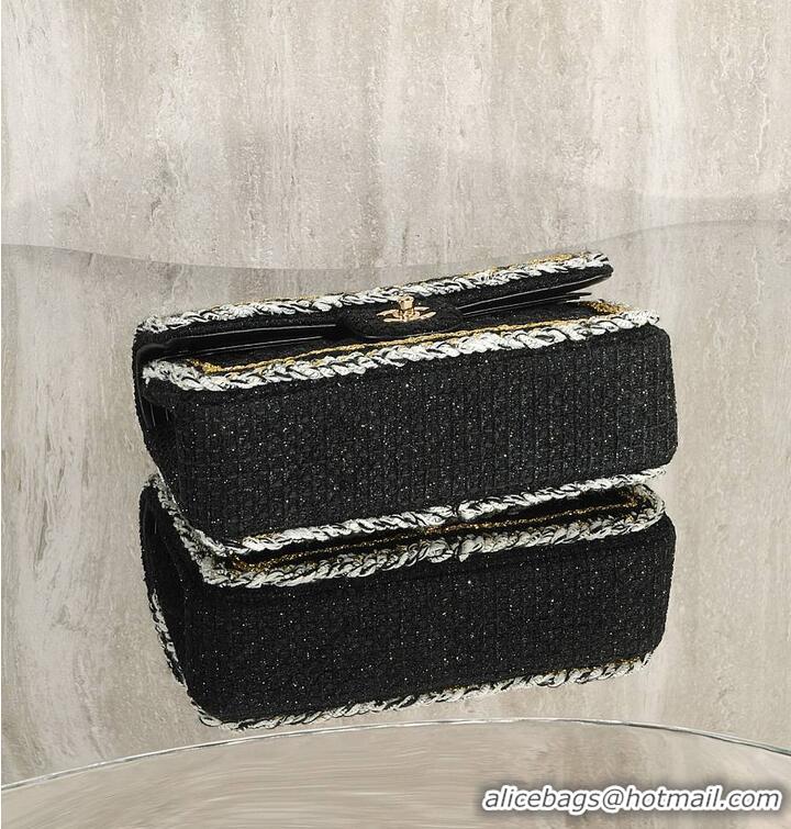 Best Price Chanel Classic Cotton Tweed & Gold-Tone Metal AS5188 Black 2026