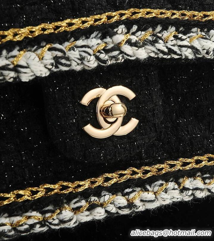 Best Price Chanel Classic Cotton Tweed & Gold-Tone Metal AS5188 Black 2026