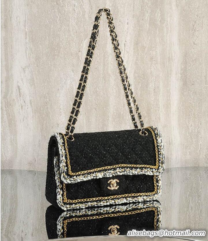 Best Price Chanel Classic Cotton Tweed & Gold-Tone Metal AS5188 Black 2026