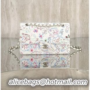 Good Looking Chanel Classic Flap Bag With a unique graphic print pattern AS5179 White 2026