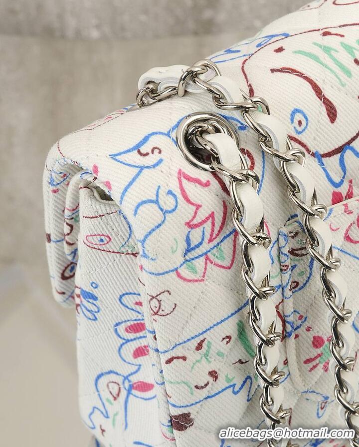 Good Looking Chanel Classic Flap Bag With a unique graphic print pattern AS5179 White 2026