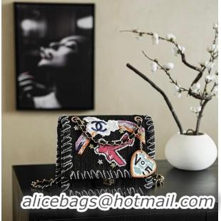 New Fashion Chanel Denim 2.55 Night Flight Mademoiselle Flap bag AS5169 Black 2026