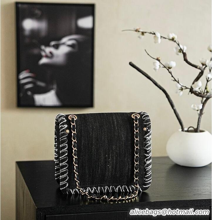 New Fashion Chanel Denim 2.55 Night Flight Mademoiselle Flap bag AS5169 Black 2026