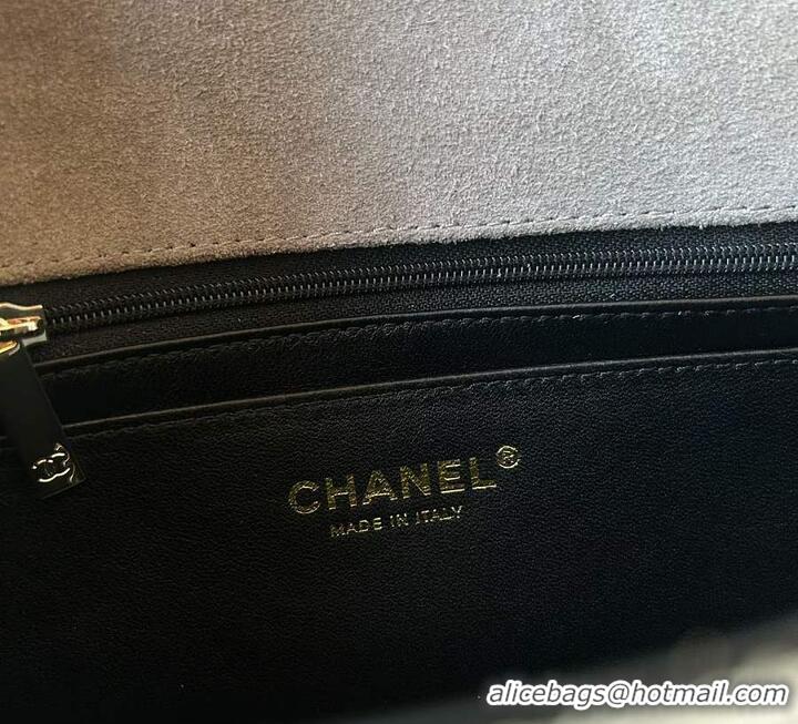 Good Product Chanel Classic Flap Bag In Quilted Suede With Leather Top Handle Bag AS5158 Grey 2026