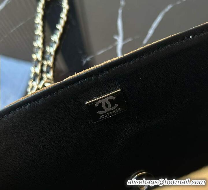 Top Grade Chanel Classic Flap Bag In Quilted Suede With Leather Top Handle Bag AS5158 Brown 2026
