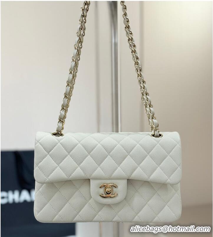 Top Grade Chanel Classic Flap Bag Caviar Leather AP4176 White 2026
