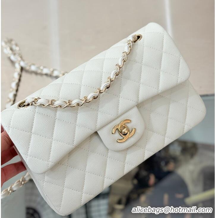 Top Grade Chanel Classic Flap Bag Caviar Leather AP4176 White 2026