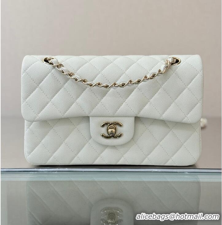Top Grade Chanel Classic Flap Bag Caviar Leather AP4176 White 2026