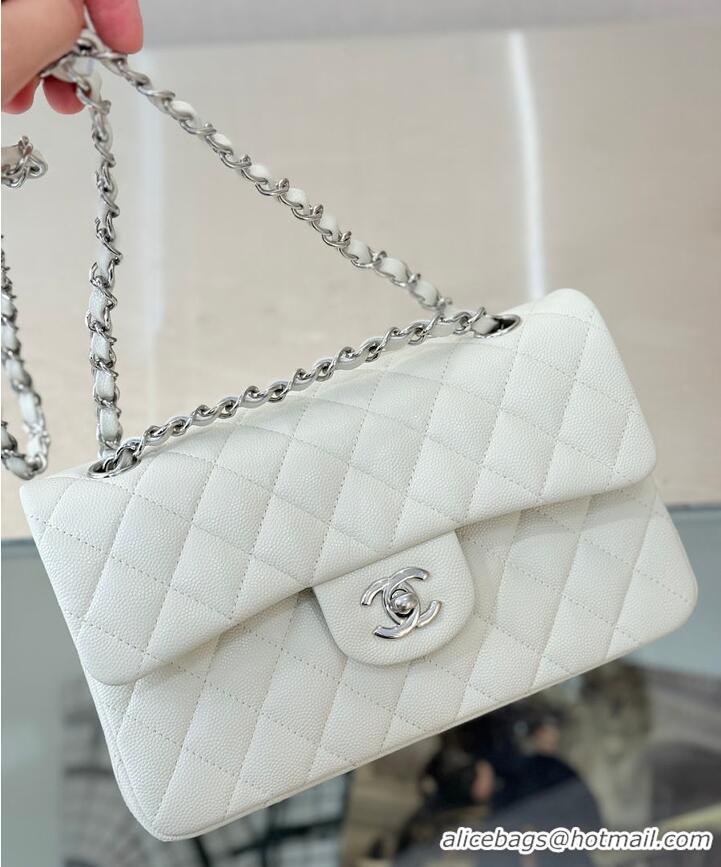 Top Grade Chanel Classic Flap Bag Caviar Leather AP4176 White 2026