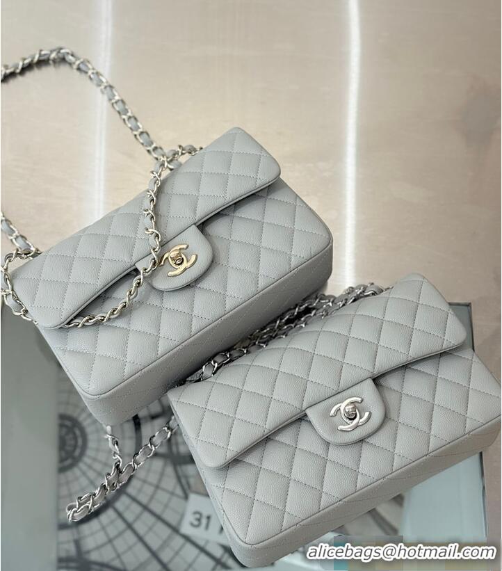 Buy Inexpensive Chanel Classic Flap Bag Caviar Leather AP4176 Grey 2026