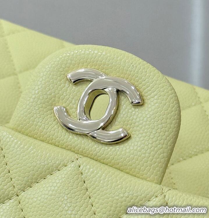 Reasonable Price Chanel Classic Flap Bag Caviar Leather AP4176 Sorbet Yellow 2026