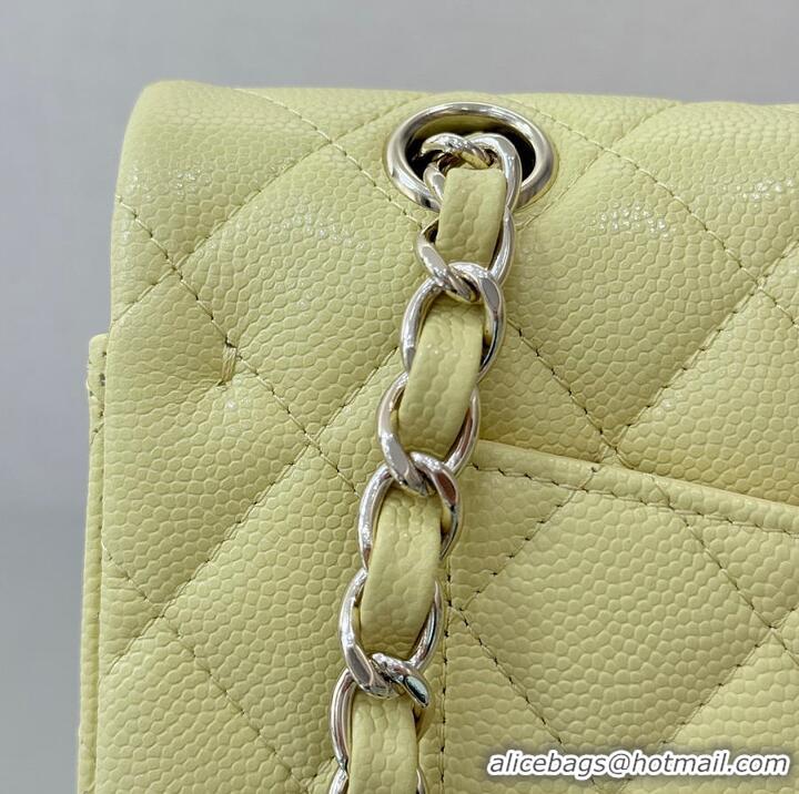 Reasonable Price Chanel Classic Flap Bag Caviar Leather AP4176 Sorbet Yellow 2026