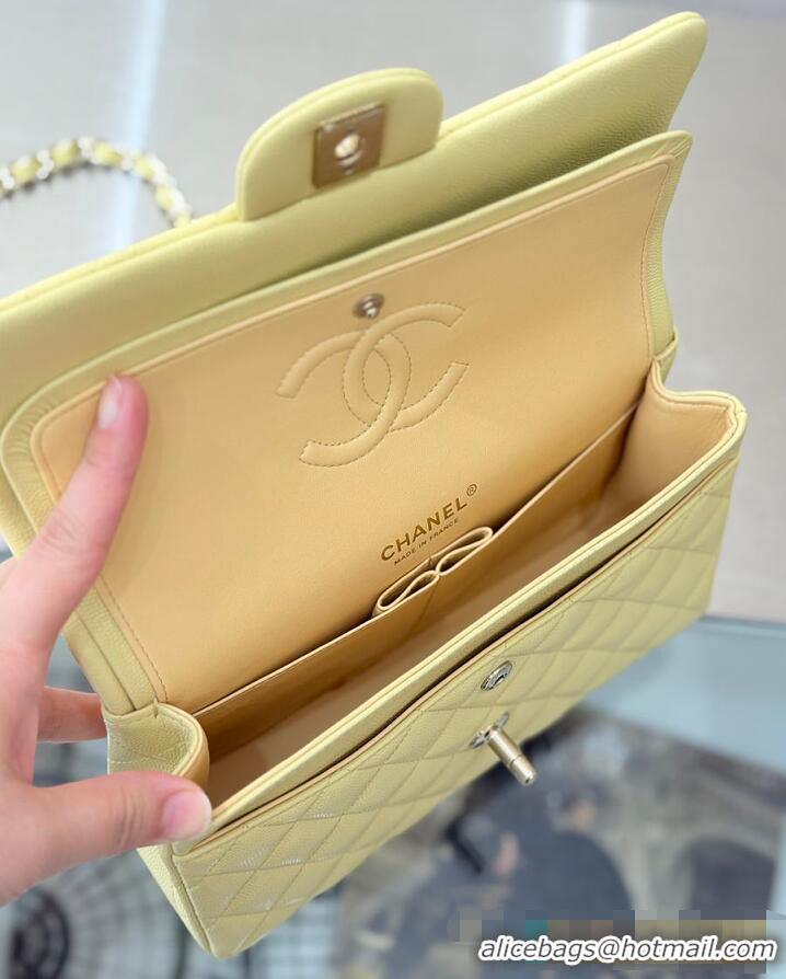 Reasonable Price Chanel Classic Flap Bag Caviar Leather AP4176 Sorbet Yellow 2026