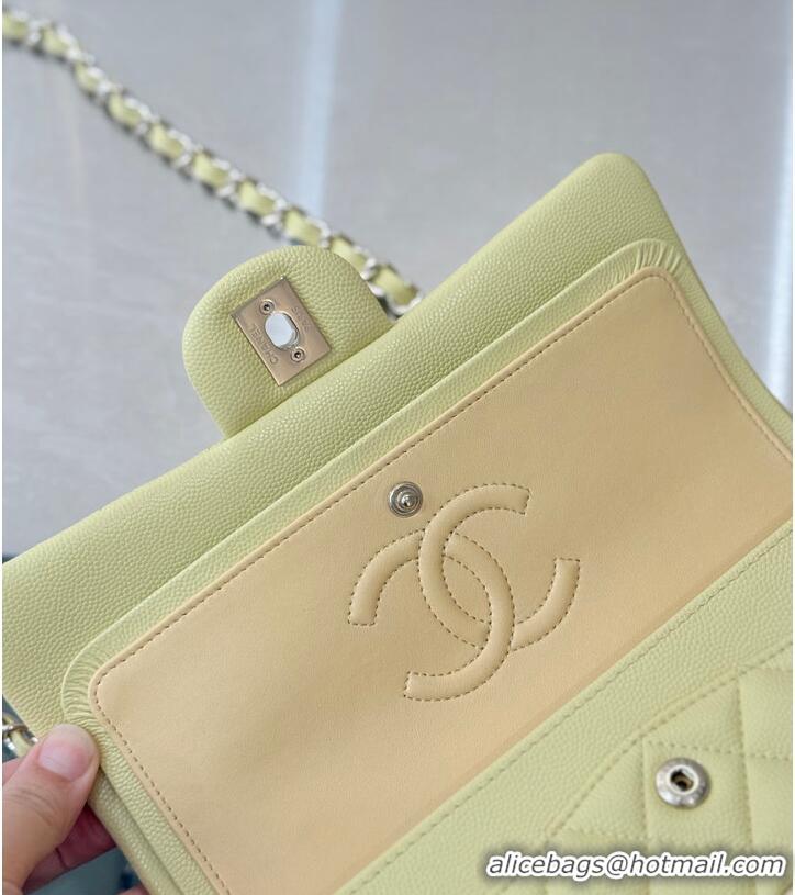 Reasonable Price Chanel Classic Flap Bag Caviar Leather AP4176 Sorbet Yellow 2026