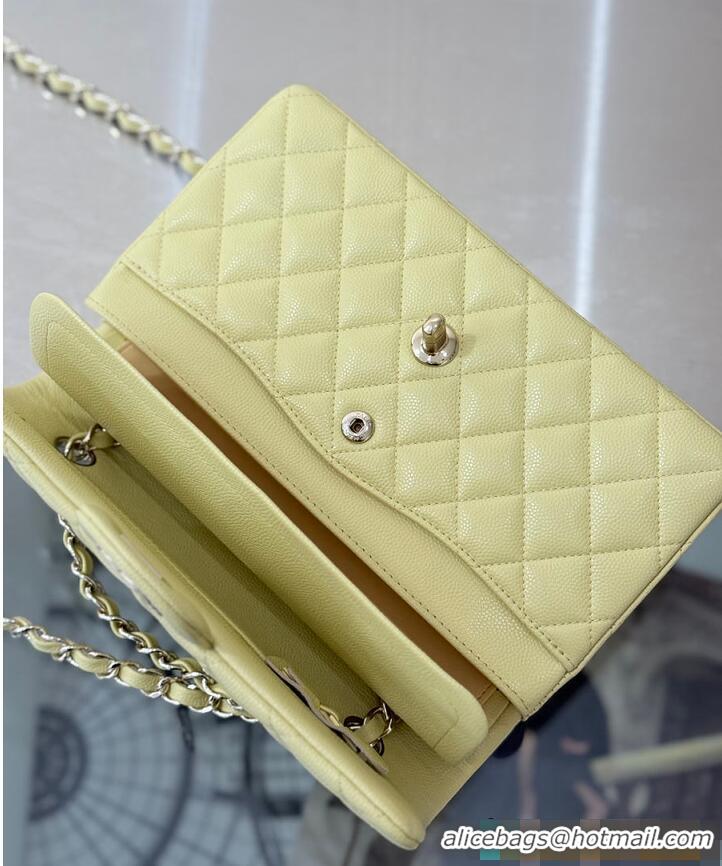 Reasonable Price Chanel Classic Flap Bag Caviar Leather AP4176 Sorbet Yellow 2026