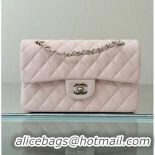 Luxury Cheap Chanel Classic Flap Bag Caviar Leather AP4176 Rose Sakura 2026