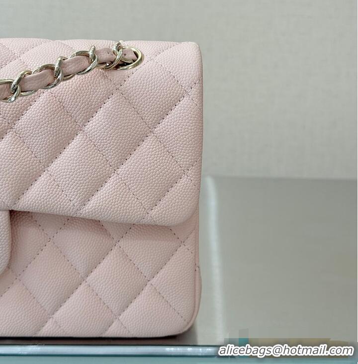 Luxury Cheap Chanel Classic Flap Bag Caviar Leather AP4176 Rose Sakura 2026
