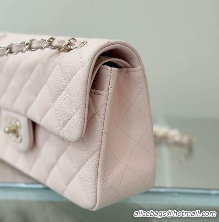 Luxury Cheap Chanel Classic Flap Bag Caviar Leather AP4176 Rose Sakura 2026