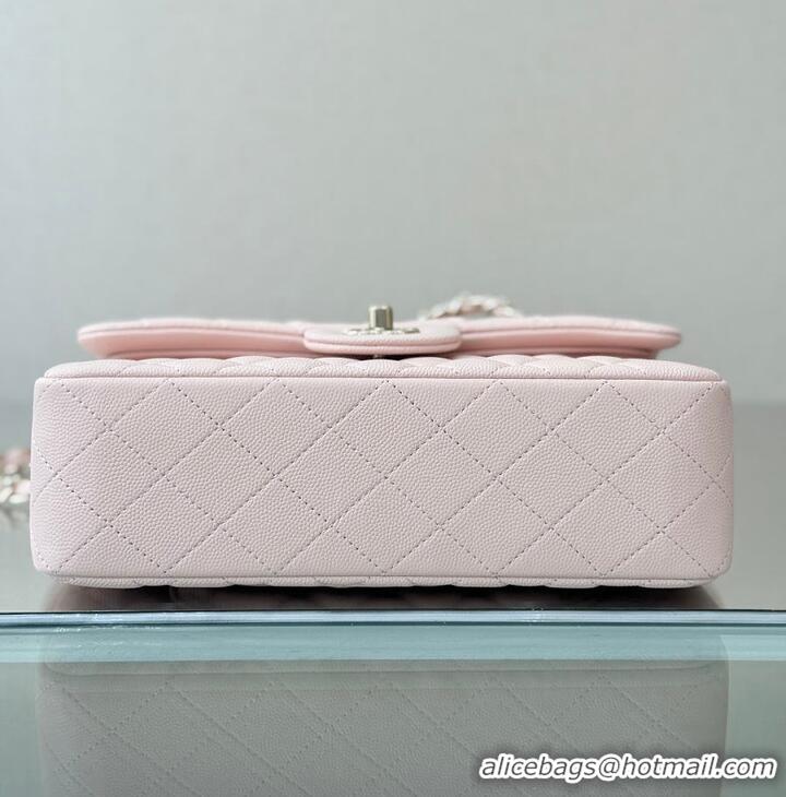 Luxury Cheap Chanel Classic Flap Bag Caviar Leather AP4176 Rose Sakura 2026
