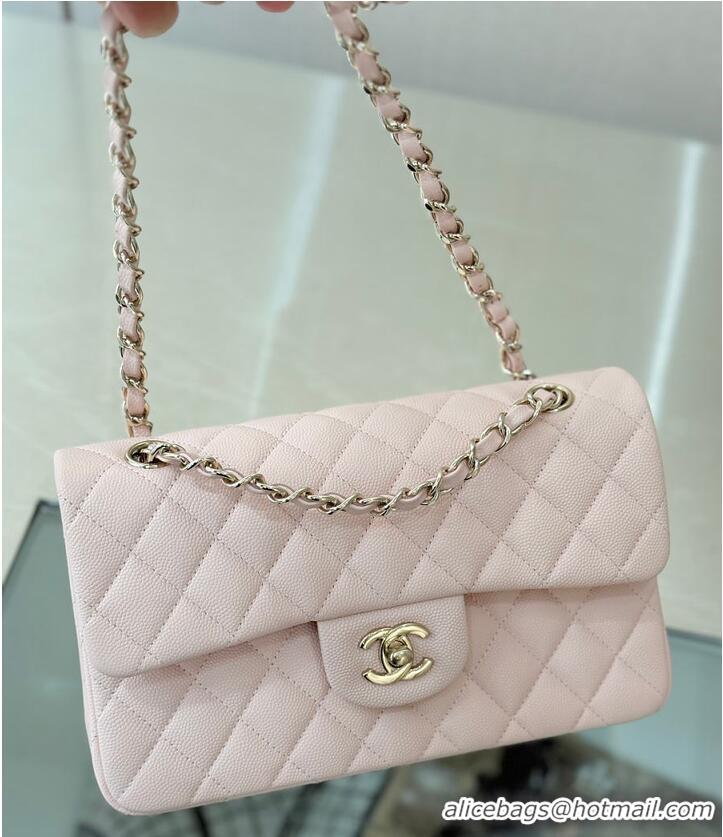 Luxury Cheap Chanel Classic Flap Bag Caviar Leather AP4176 Rose Sakura 2026